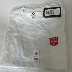 Converse White Tee with Red Graphic mens- boys Tshirt new